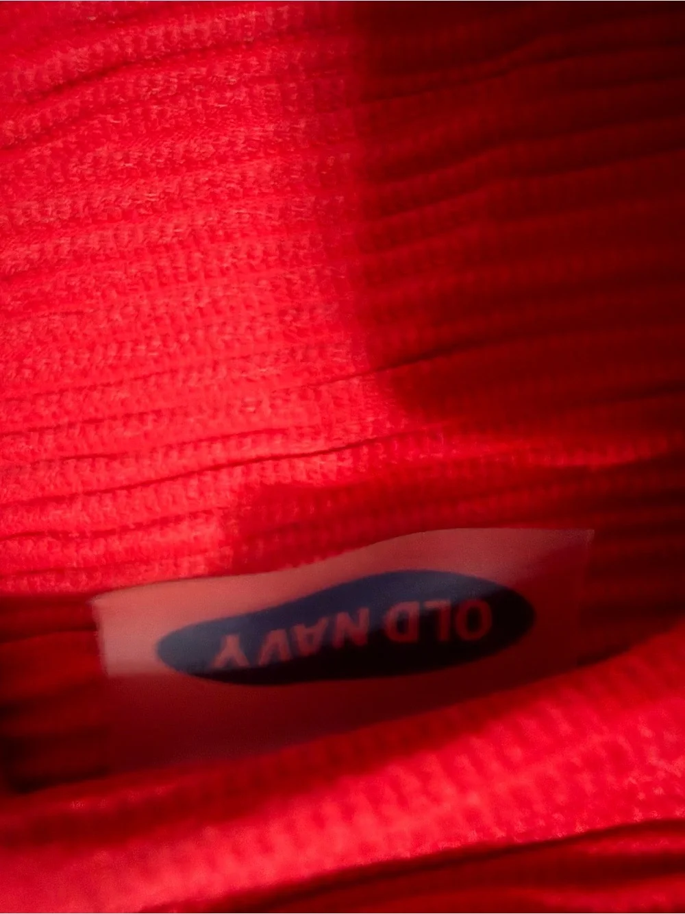 Old Navy Red Ribbed High-Neck Bikini Set